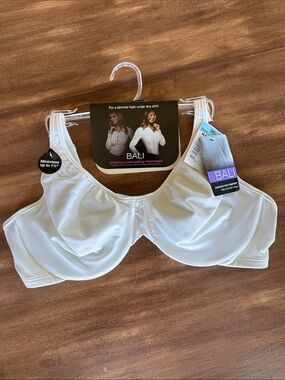 Bali White Minimizer Underwire Bra - Smooth Full Coverage 38C